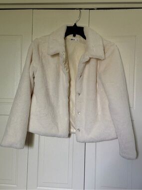 Epic Threads Cream Faux-Fur Teddy Jacket